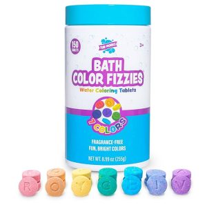 Tub Works® Bath Color Fizzies, 150 Count | Nontoxic & Fragrance-Free | Fizzy, Bath Color Tablets for Kids