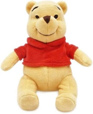 Disney Store Official Mini Bean Bag Plushies - Pooh - Cute Stuffed Animal with Detailed Sculpting, Embroidered Features, & Bean Bag Bottom - Plush Toys for Kids