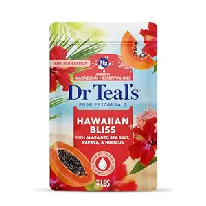 Dr Teal's Epsom Salt Magnesium Soak, Limited Edition Hawaiian Bliss, 3 lbs