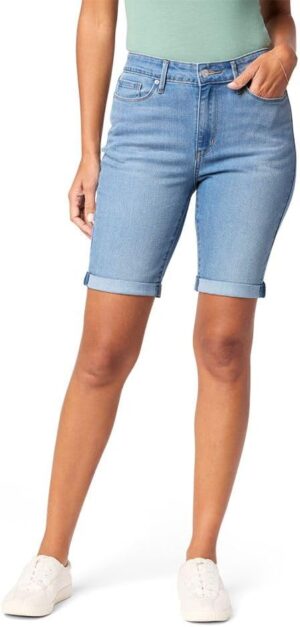 Levi Strauss Signature Gold Women's Mid-Rise Bermuda Shorts Stretch Denim (Available in Plus Size)