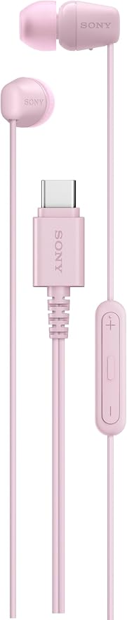 Sony IER-EX15C USB-C Plug, Wired in-Ear Headphones with Mic, Pink