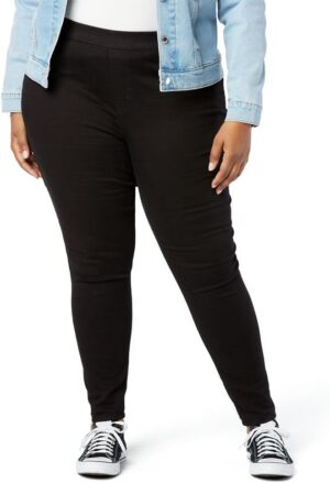 Levi Strauss Signature Gold Women's Totally Shaping Pull-on Skinny Jeans Mid-Rise Stretch Denim Curvy (Available in Plus)