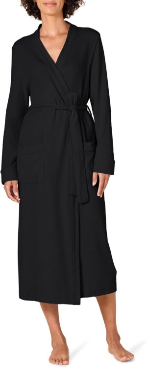 Amazon Essentials Women's Lightweight Waffle Full-Length Bath Robe (Available in Plus Size)