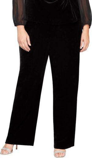 Alex Evenings Women's Stretch Velvet Pant