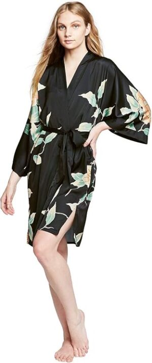 KIM+ONO Charmeuse Short Kimono Robe for Women bridal - maternity - postpartum - lingerie - bridesmaid