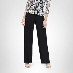 Alex Evenings Women's Silky Chiffon Pant with Tulip Hem