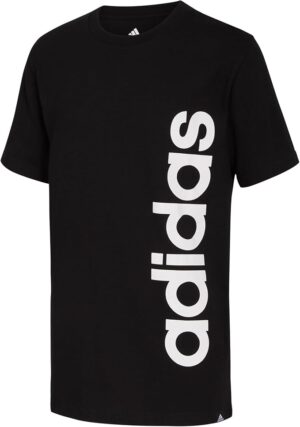 adidas Boys' Short Sleeve Cotton Jersey Logo T-Shirt Short Sleeve T-Shirt, breathable, relaxed fit, logo detail