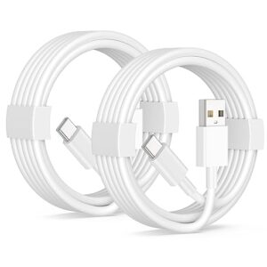 Car Carplay Cable for iPhone 17/17 Pro/Air/17e/16/15 Pro Max Charger Cord 2Pack USB A to USB C for CarPlay USBC Cable, iPad, Galaxy, Android Phone Accessories Charging Wire Type-C Car Charger Cord