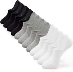 IDEGG Men No Show Low Cut Casual Athletic Running Socks with Non-Slip Grip