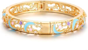 Gifts for little girls Gold Plated Colorful Openable Kids Baby Girls Bangles Bracelets Birthday Gifts for 2years 4 years 5 years old girls