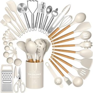 Umite Chef Food Grade Thickened Silicone (Stainless Steel Core) Kitchen Gadgets Tools Set - Kitchen Cooking Utensils Set, Heat Resistant Kitchen Spatula Tools Set