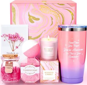 BodyRefresh Birthday Gifts for Women Self Care Gifts for Her, Gift Baskets Care Package Gift Set Get Well Soon Gift for Women Happy Birthday Gift Ideas Spa Set for Adult Wife Grandma