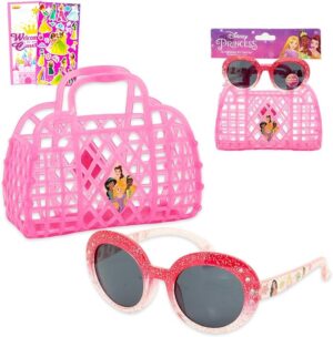 Disney Princess Sparkle Sunglasses for Girls Bundle | Belle, Ranpunzel Disney Stylish, Durable Sunglasses, Case, Stickers, More | UV-Protection Disney Princess Accessories