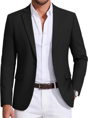 COOFANDY Mens Sport Coat Casual Blazer One Button Business Suit Jacket