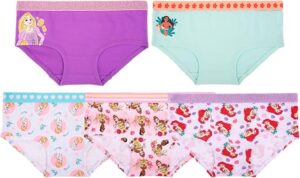 Disney girls Princess Panty Multipacks With Favorites Cinderella, Belle, Ariel and More in Sizes 2/3t, 4t, 4, 6, 8