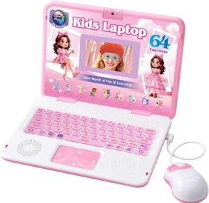 Kids Laptop with Camera, Educational Color Screen Computer with 64 Learning Modes, Laptop for Kids Ages 5+