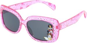 Disney Princess Kids Sparkle Rectangle Sunglasses, Crystal Pink, 49mm