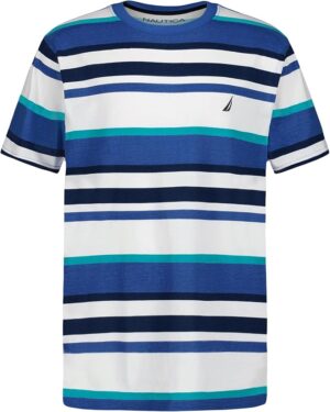 Nautica Boys' Short Sleeve Fashion Crew Neck T-Shirt, Soft, Comfortable, Relaxed Fit