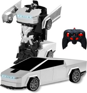 Remote Control Car Cyber-Inspired Transformer Toys Cars 2.4Ghz One-Button Deformation 360° Rotation Drift Rc Car Robot Rc Truck Toys for 4 5 6 7 8+ Years Old Boy Toys