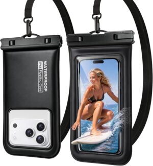 Floating Waterproof Phone Pouch 2 Pack, IP68 Dry bag Case for 6.9" Phones Waterproof Phone Case,Floats in Water&Touchscreen,Underwater Shooting,Fits iPhone/Samsung,for Snorkeling,Beach,Kayak, Cruise