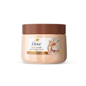 Dove Brown Sugar and Coconut Butter Body Scrub Exfoliates and Deeply 15 oz For dry, dull skin, Helps deeply nourish skin, With Dove moisturizing cream, Brown Sugar & Coconut Butter
