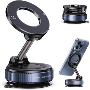 Magnetic Phone Holder for Car, Suction Cup Phone Mount for Magsafe 360° Adjustable Vacuum Car Phone Mount, Hands-Free Phone Holders for Your Car for iPhone 17 Pro Max 16 15 14 13 12 Air Plus