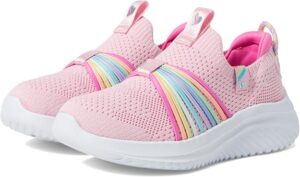 Skechers Girls' Ultra 3.0 Rainbow Speed Casual, Air-Cooled Memory Foam, Stretch Fit, Machine Washable, Breathable Skech-Knit