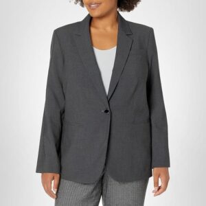 Calvin Klein Women's One Button Lux Blazer