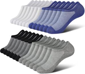 wernies No Show Socks Men, Low Cut Ankle Short Casual Non Slip Socks