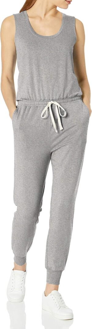 Amazon Essentials Women's Studio Terry Stretchy Jumpsuit for Exercise (Available in Plus Size)