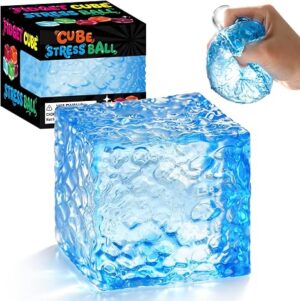 Squishy Stress Cube Fidget Toys for Adults, Slow Rise Water Cube, Squeeze Squishy Balls for Anxiety Relief, Prize Box Toys for Classroom Birthday Gifts Party Favors