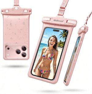 wellhouse 3D Waterproof Phone Pouch with Lanyard,Premium TPU100FT Deep Waterproof Phone Case for iPhone 17 16 15 14 13 12 Pro Max XS Samsung,Snorkeling, Surfing, Kayaking,Skiing,Hot Springs
