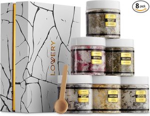 Gifts for Women Who Have Everything Spa Gift Basket, Epsom Bath Salts Gift Basket Set, Self Care Salt W/Essential Oil, Gifts for Mom, Her, Lavender, Eucalyptus, Lemon, Coconut, Tea Tree, Honey Almond