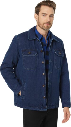 Lucky Brand Men's Sherpa Lined Indigo Shirt Jacket