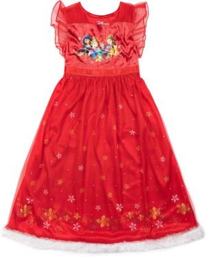 Disney Toddler/Little/Big Girls' Princess Fantasy Gown Nightgown Soft & Cute Pajama Nightwear for Kids