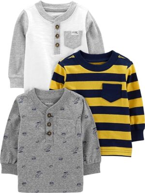 Simple Joys by Carter's Boys 3-Pack Long Sleeve Shirts